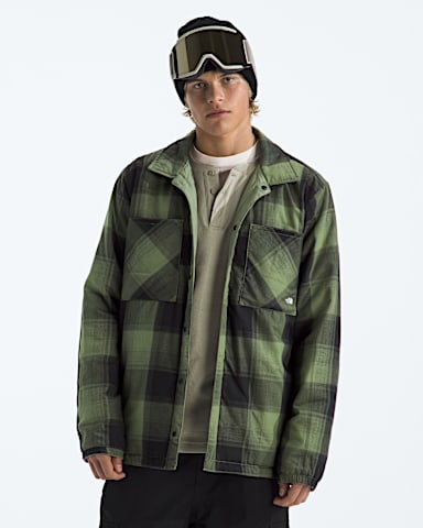 Mens Afterburner Insulated Flannel TNF Bark MistTNF Black Shadow Plaid HEROREV