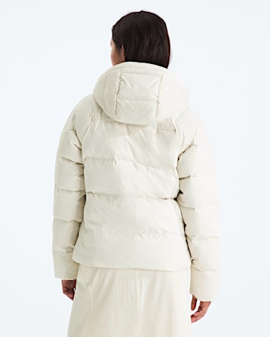 Womens Hydrenalite City Down Hooded Jacket TNF White Dune BACK