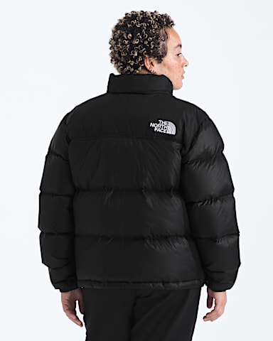 Womens Plus 1996 Retro Nuptse Jacket TNF TNF BlackRecycled Down BACK