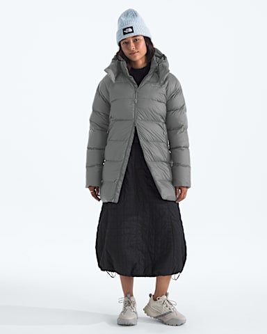 Womens Hydrenalite City Down Hooded Parka TNF Smoked Pearl Main