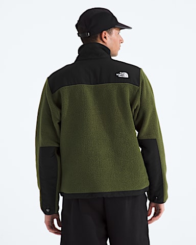 Mens Retro Denali Jacket TNF Woodland GreenTNF Black BACK
