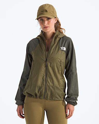 Womens Ridgelite FUTUREFLEECE Wind Jacket TNF CedarNew Taupe Green HERO