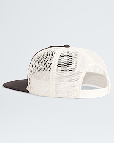 Half Dome Trucker TNF Demitasse BrownLeather Patch BACK