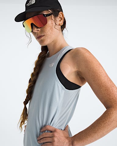 Womens Summit Series High Trail Tank TNF Frost Grey HERO3