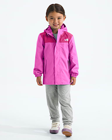 Kids Antora Rain Jacket TNF Violet CrocusFuchsia Flash HERO3