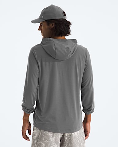 Chandail capuchon solaire Adventure pour hommes TNF Perle Fumee BACK