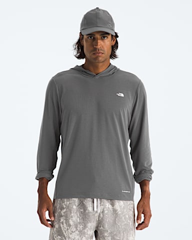 Chandail capuchon solaire Adventure pour hommes TNF Perle Fumee HERO