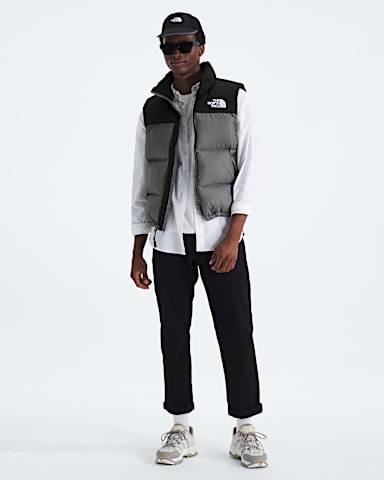 Mens 1996 Retro Nuptse Vest TNF Smoked PearlTNF Black HERO2