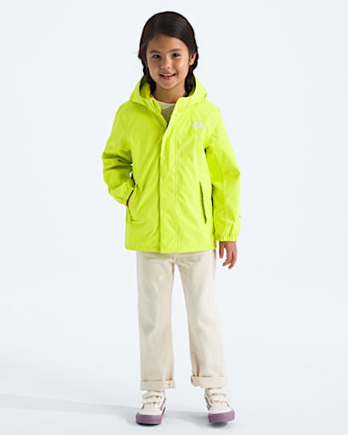 Kids Antora Rain Jacket TNF Fizz Lime HERO3