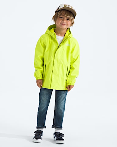 Kids Antora Rain Jacket TNF Fizz Lime HERO2