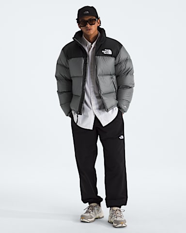 Mens 1996 Retro Nuptse Jacket TNF Smoked PearlTNF Black HERO2