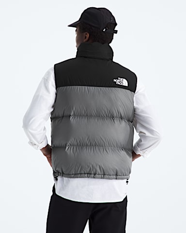 Mens 1996 Retro Nuptse Vest TNF Smoked PearlTNF Black BACK