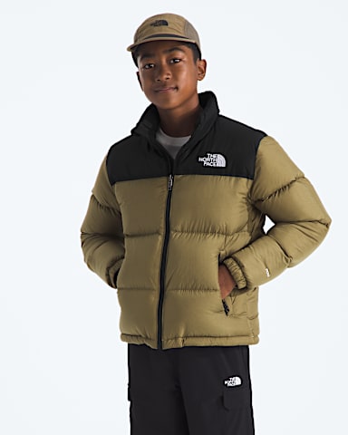 Boys Girls 1996 Retro Nuptse Jacket TNF Cedar HERO2