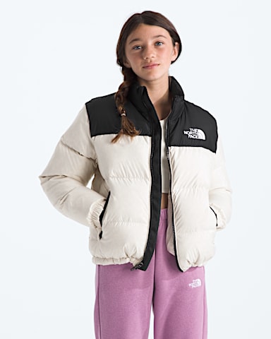 Manteau 1996 Retro Nuptse pour garons et filles TNF Dune Blanche HERO2