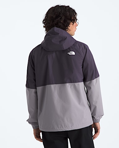 Mens Antora Rain Hoodie TNF Endless DuskTranscendent Grey BACK