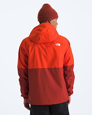 Mens Antora Rain Hoodie TNF Lava RedIron Clay BACK