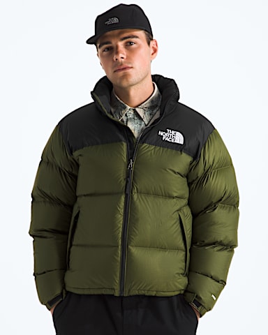 Mens 1996 Retro Nuptse Jacket TNF Woodland GreenTNF Black Main