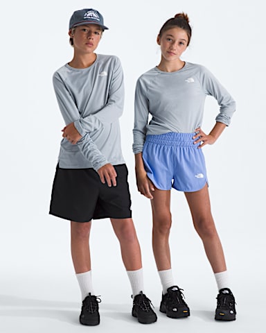 Boys Girls Sunriser LongSleeve Tee TNF Frost Grey Main