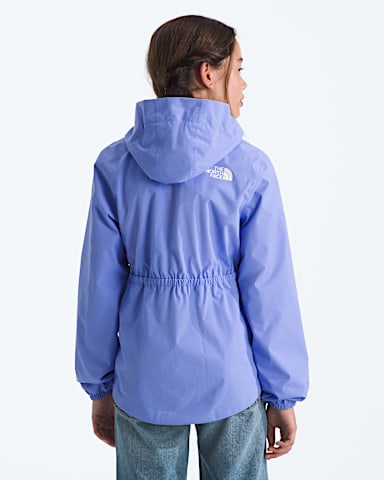Girls Antora Rain Jacket TNF Periwinkle Glow BACK