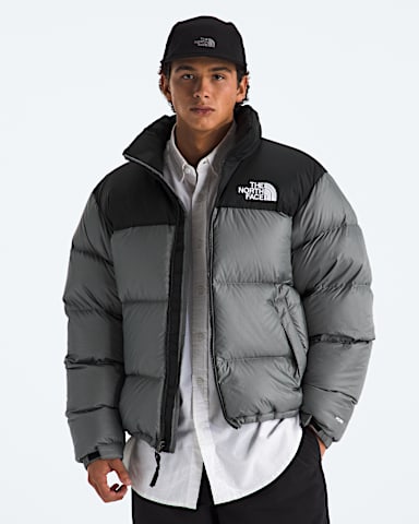 Mens 1996 Retro Nuptse Jacket TNF Smoked PearlTNF Black Main