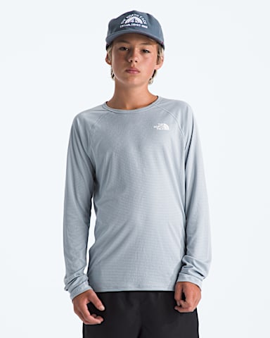 Boys Girls Sunriser LongSleeve Tee TNF Frost Grey HERO3