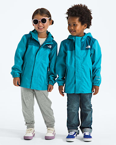 Kids Antora Rain Jacket TNF Meridian BlueDusk Blue Main