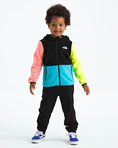 Kids Glacier FullZip Hoodie TNF TNF BlackMeridian BlueFizz LimeCoral Crush HERO2