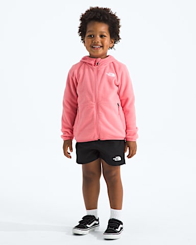 Kids Glacier FullZip Hoodie TNF Coral Crush HERO3