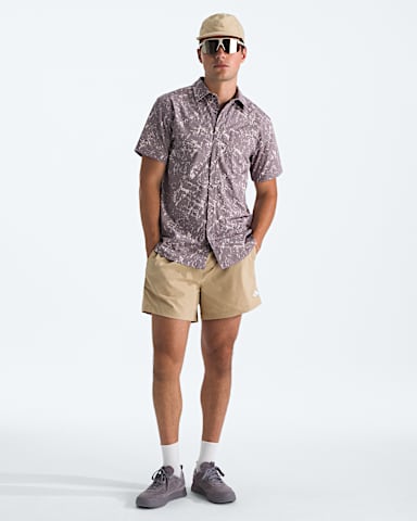Chemise  manches courtes  motif Baytrail pour hommes TNF Impression Texture Roche Gris Transcendant HERO2