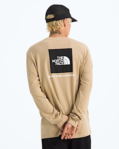 Mens Evolution Box NSE Regular LongSleeve Tee TNF Khaki Stone Main
