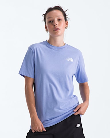 Womens Evolution Box NSE Relaxed ShortSleeve Tee TNF Periwinkle Glow BACK