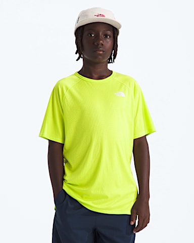 Boys Girls Sunriser ShortSleeve Tee TNF Fizz Lime HERO3