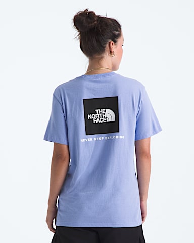 Womens Evolution Box NSE Relaxed ShortSleeve Tee TNF Periwinkle Glow Main