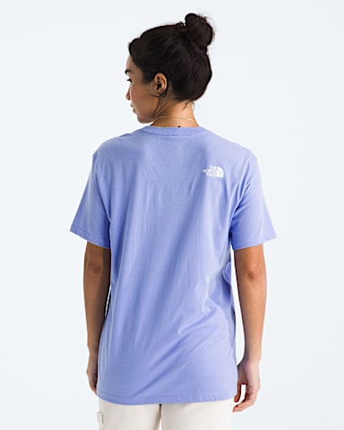 Womens Evolution Half Dome Relaxed ShortSleeve Tee TNF Periwinkle Glow BACK