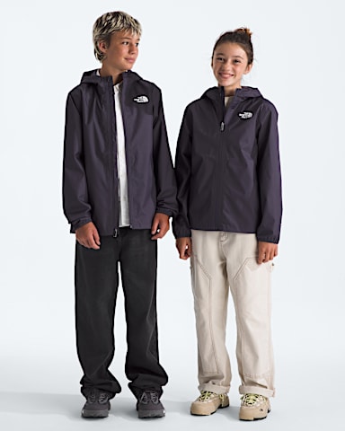Boys Girls Zipline Rain Jacket TNF Endless Dusk HERO