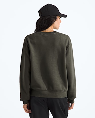 Womens TNF Essential Simple Dome Relaxed Crew TNF New Taupe Green BACK