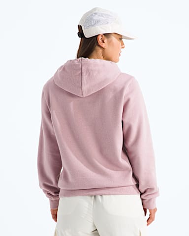 Womens Evolution Simple Dome Regular Hoodie TNF Metal Pink BACK