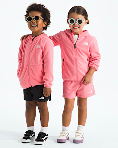 Kids Glacier FullZip Hoodie TNF Coral Crush HERO