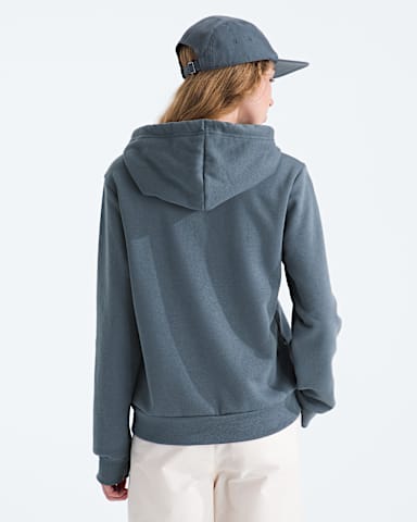 Womens Evolution Simple Dome Regular Hoodie TNF Granite Grey BACK