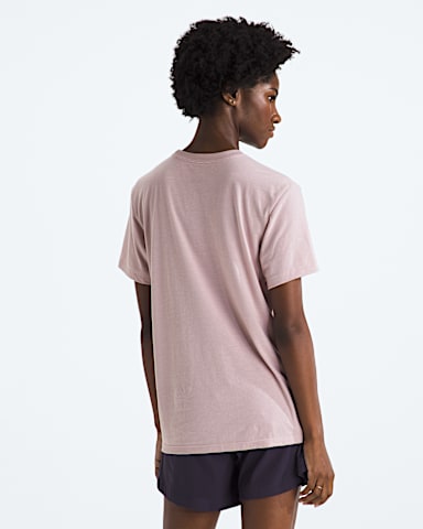 Womens ShortSleeve TriBlend Tee TNF Metal Pink White Heather BACK