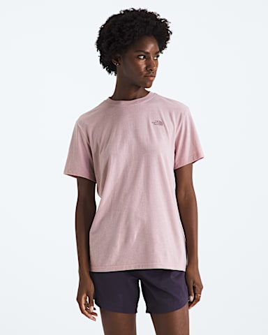 Womens ShortSleeve TriBlend Tee TNF Metal Pink White Heather Main