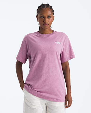 Tshirt dcontract manches courtes Evolution Simple Dome pour femmes TNF ROSE JUPON ROSE BARBE PAPA HERO