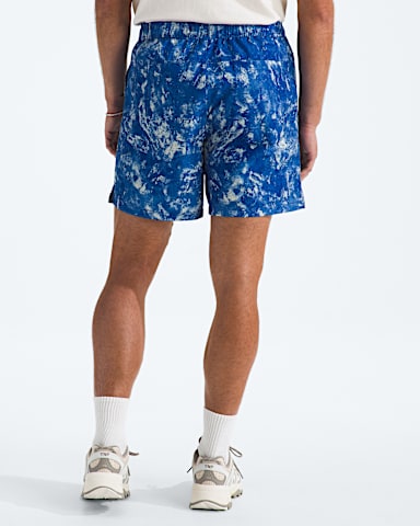 Mens Action Shorts 20Print TNF TNF Blue Chalk Texture Print BACK