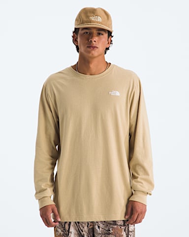 Mens Evolution Simple Dome Regular LongSleeve Tee TNF Khaki Stone HERO
