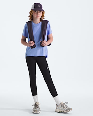 Girls Flex ShortSleeve Tee TNF Periwinkle Glow HERO2