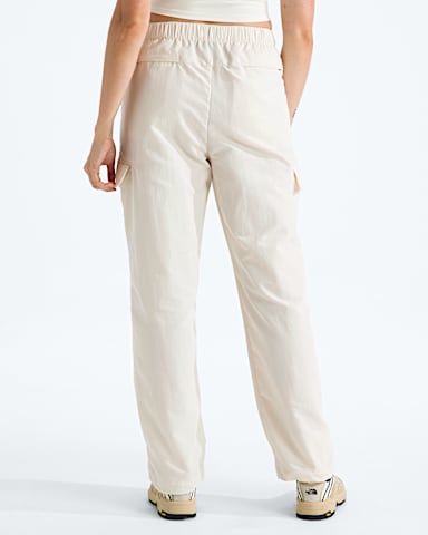 Womens TNF Easy Wind Cargo Pants TNF White Dune BACK