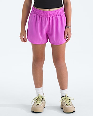Girls Flex Woven Shorts TNF Violet Crocus Main