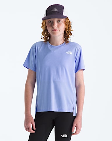 Girls Flex ShortSleeve Tee TNF Periwinkle Glow Main