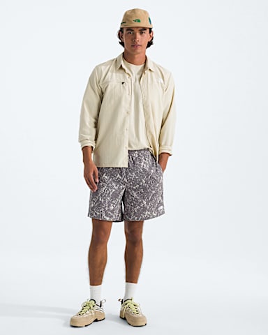 Mens Class V Pathfinder PullOn 7 ShortsPrint TNF Transcendent Grey Rock Texture Print HERO2