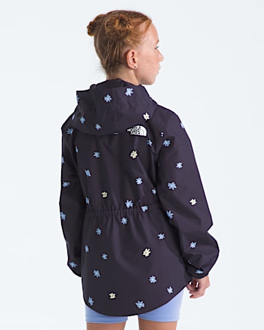 Girls Antora Rain JacketPrint TNF Endless Dusk Simple Flower BACK